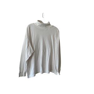 Vintage Touch Tones Long Sleeve Thermal Tee Shirt Turtleneck Pullover 18W/38